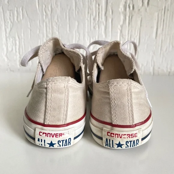 Converse White All Star Low Top Sneakers Size 7 - Picture 7 of 12